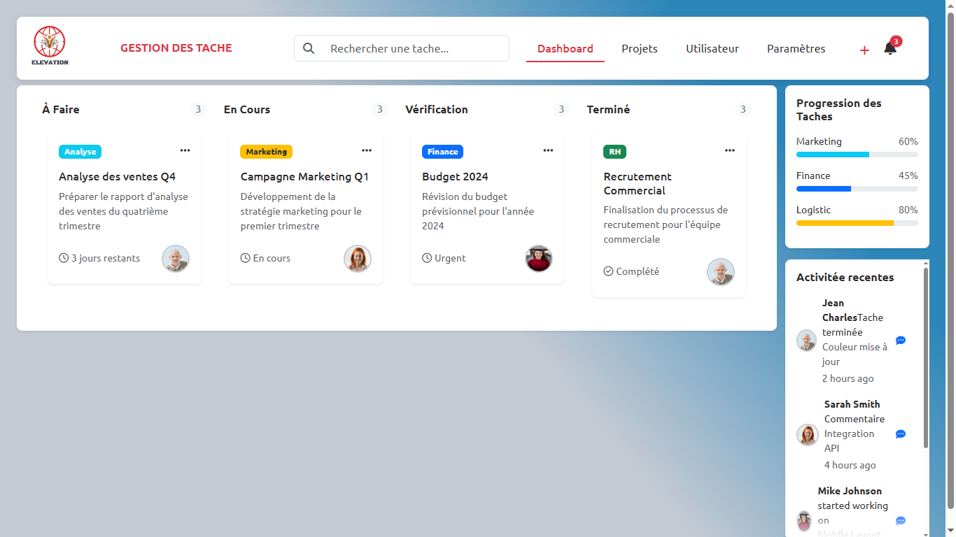 Application de Gestion d'tâches